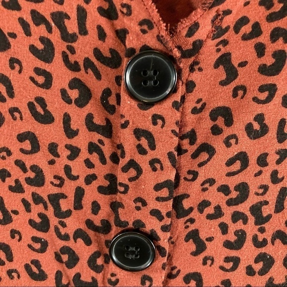 Asos Burnt Orange Leopard Print Button Up Top - Picture 6 of 10